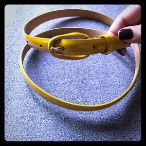 J. Crew Yellow/Gold Leather Belt